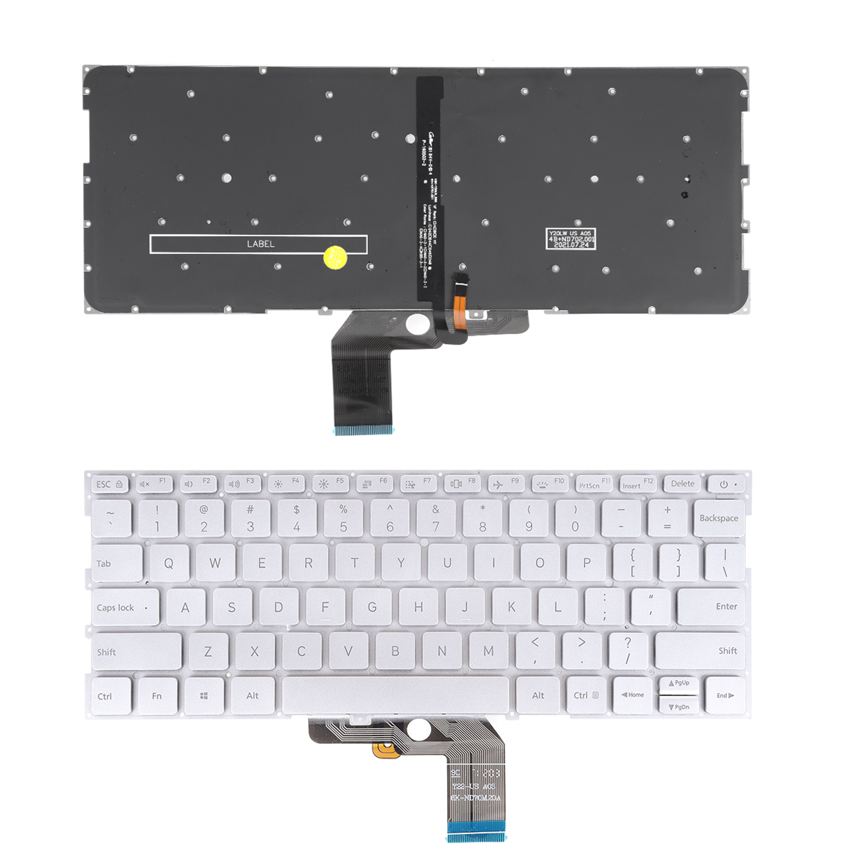 Picture of New Replacement Laptop Keyboard For Xiao MI  13.3  SILVER  (Without FRAME，Backlit,WIN 8） US Layout